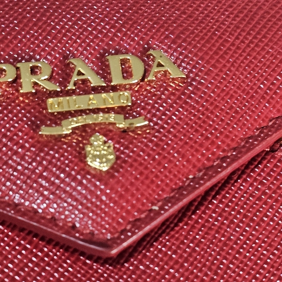 PRADA VITELLO LEATHER ENVELOPE POUCH - Picture 6 of 9